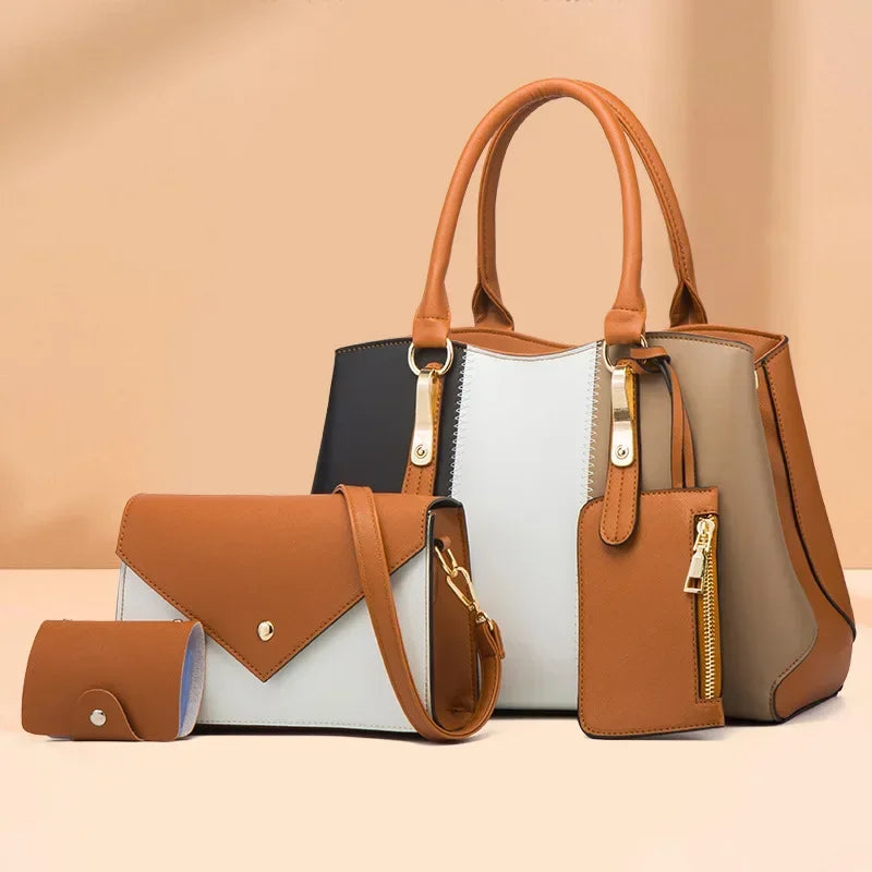 Hemasa  Women's Handbag / One-Shoulder/ Crossbody Bag/ Mother-in-Child/ Four-Piece Women's Bag