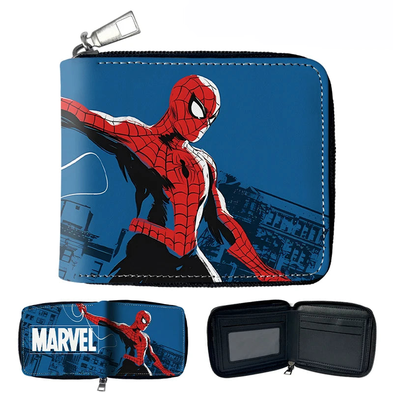 Hemasa Spider-Man Round Zipper Wallet Cool Design with Zipper Pocket
