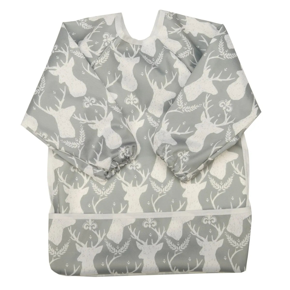 [Sigzagor] 1 Baby Bib Feeding Waterproof Long Sleeve Shirt Toddler Painting Drawing With Pocket 1-3 years old