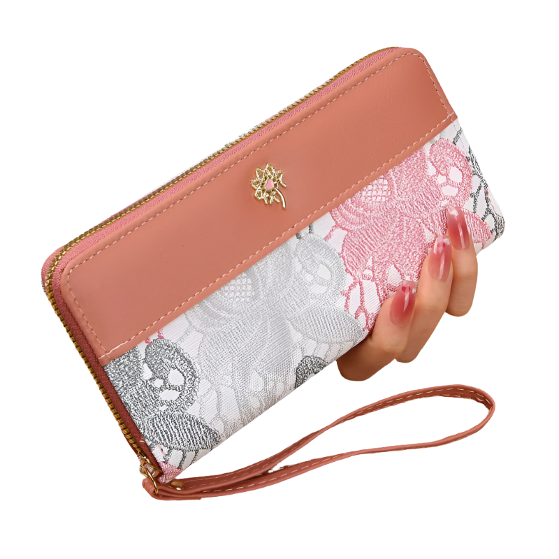Hemasa New  Single Pull Women Wallet,Zipper  Handbag, Large Capacity Soft Leather  Mobile Phone Bag