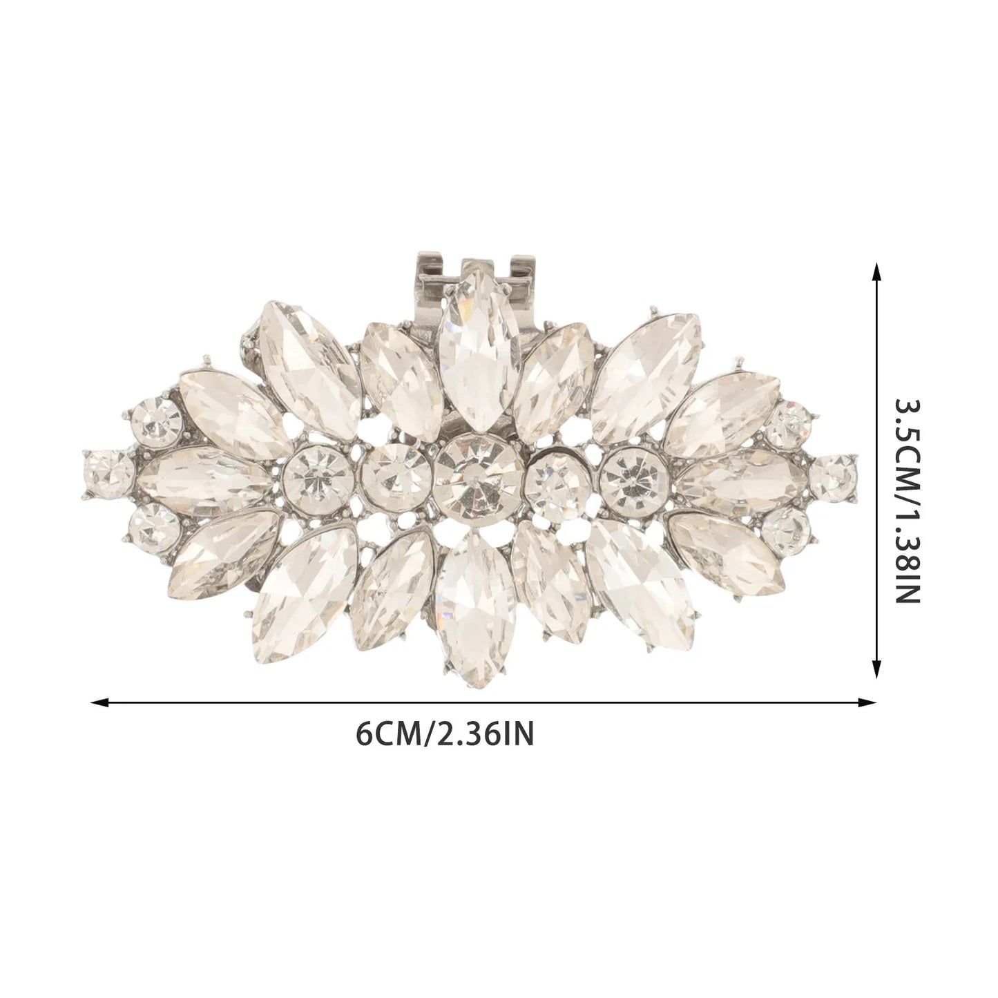 Tejesa 1Pair Rhinestone Shoe Clips Crystal Decorative Buckles for Women Pumps Flats Sandals Removable Wedding Party Banquet Birthday