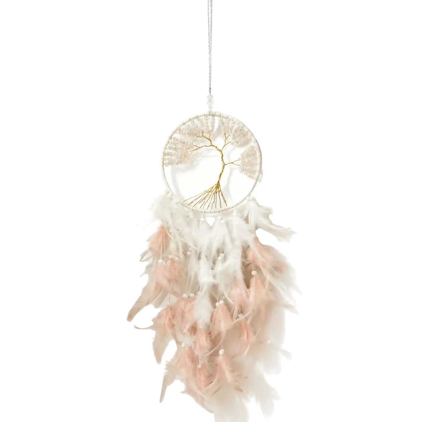 Tejesa Tree of Life Dreamcatcher with Stone Craft Decorative Room Wind Chime Hanging Home Decor Dreamcatcher