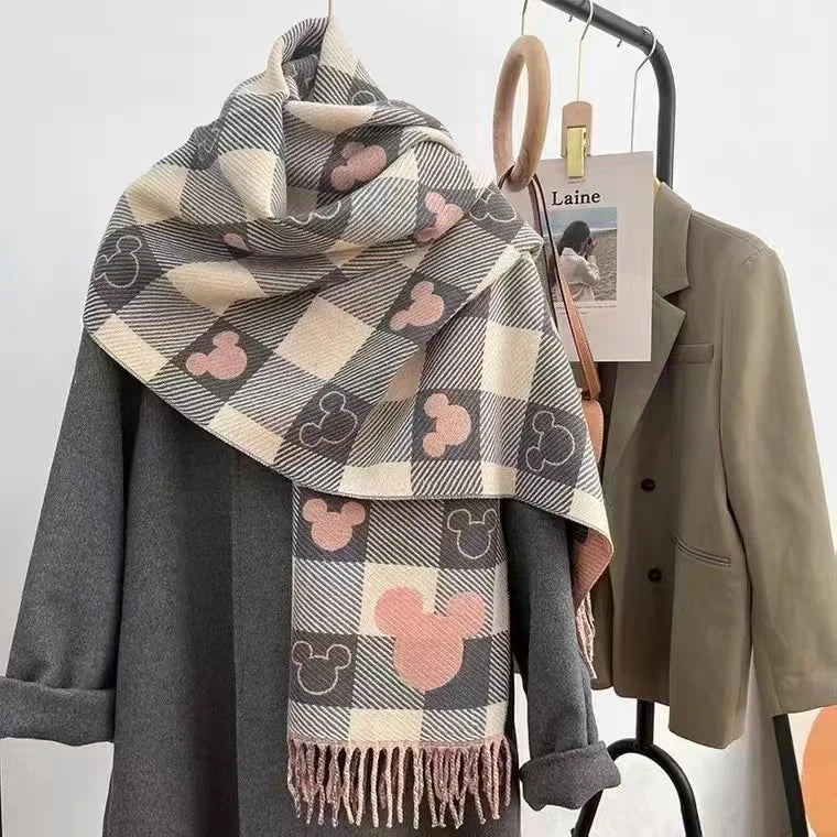 2025 Luxury Winter Cashmere Scarf Women New Design Warm Pashmina Long Tassel Scarves Female Print Shawl Thick Foulard Bufanda