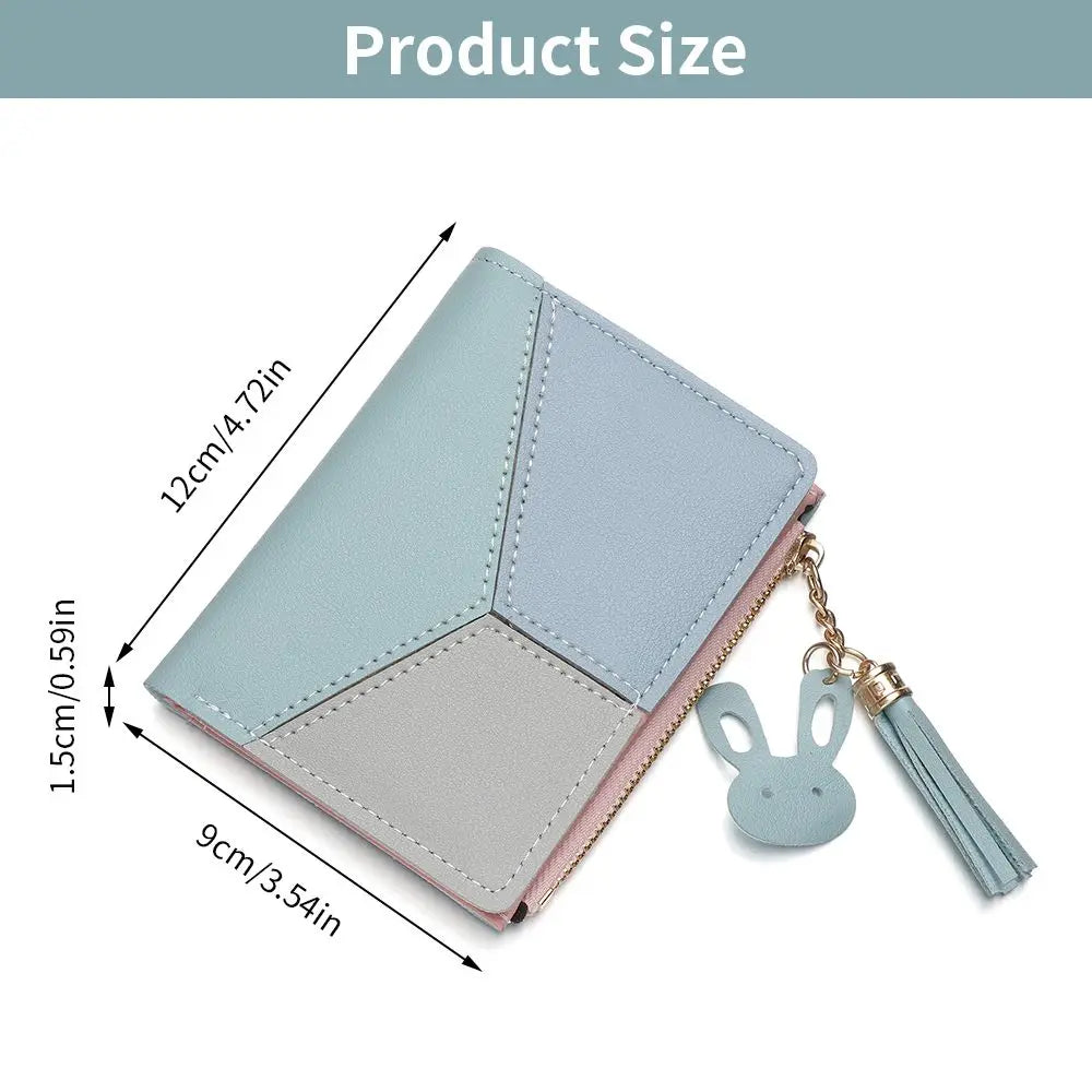 PU Leather Women Wallet Fashion Multi-card Three-fold Money Clip C Letter Coin Purses Women