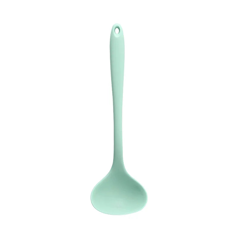 Hemasa Long Handle Silicone Soup Spoon Large Ramen Noodles Tablespoons Hot Pot Porridge Ladle Scoop Kawaii Japanese Kitchen Utensils