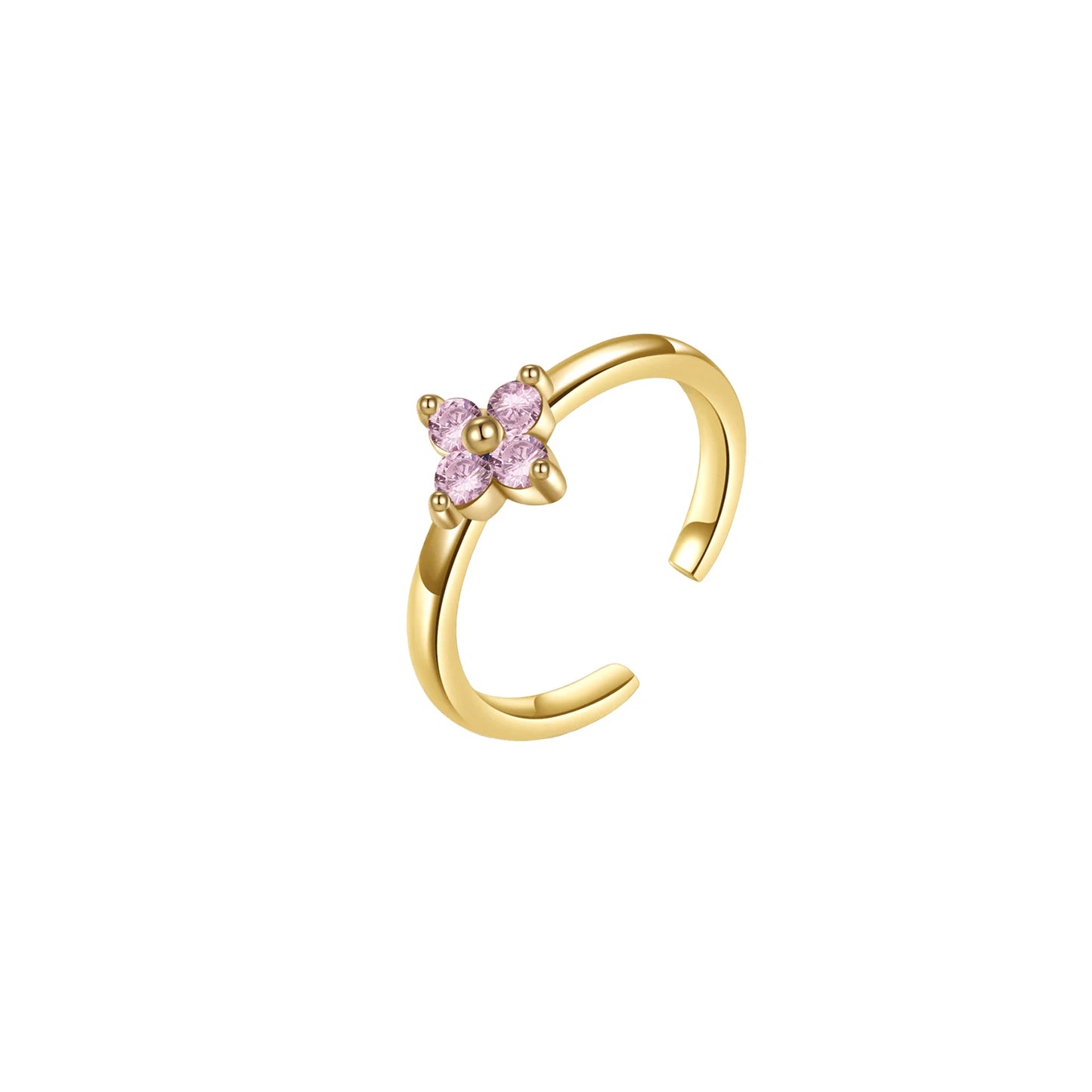 New Gold Plated Color Zircon Toe Ring High Quality Non Fading Jewelry Fashion Luxury Accessories Women's Summer Gift