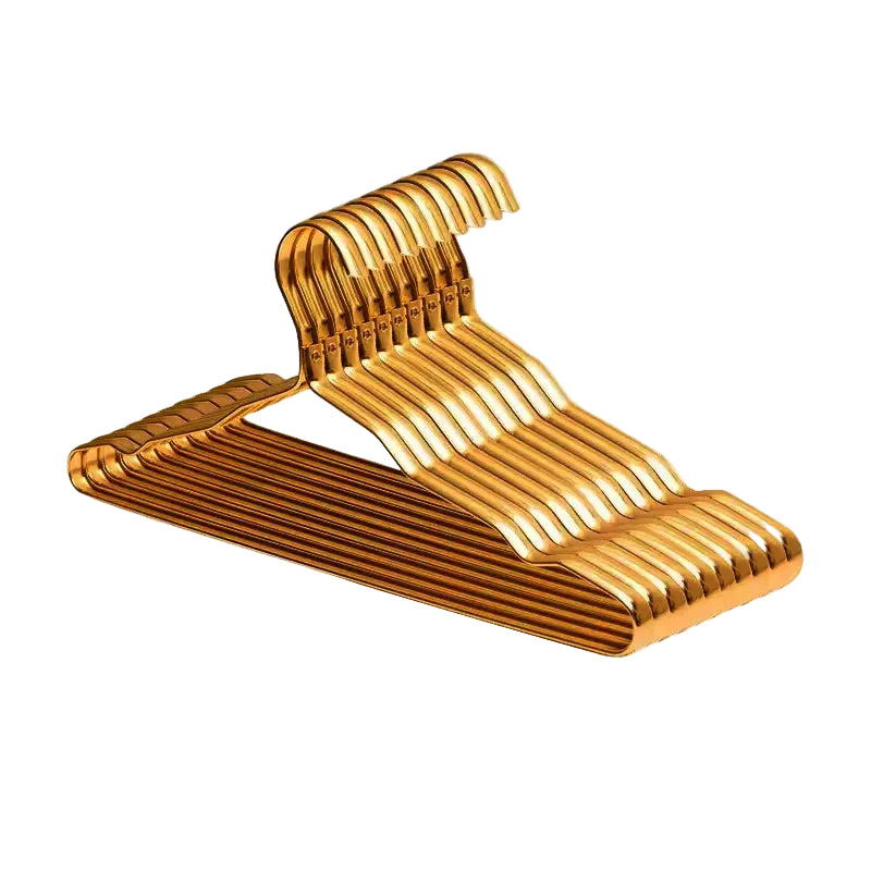 Tejesa 10pcs Aluminum Alloy Clothing Hanger Golden Durable Domestic Coat Supplies Organizer Wardrobe Organizer Clothing Storage Rack