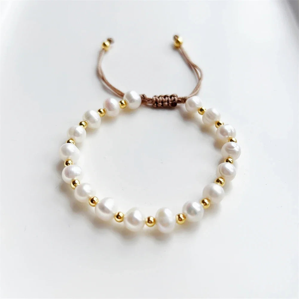 Hemasa Freshwater Pearl Heishi Bracelet Jewelry for Women