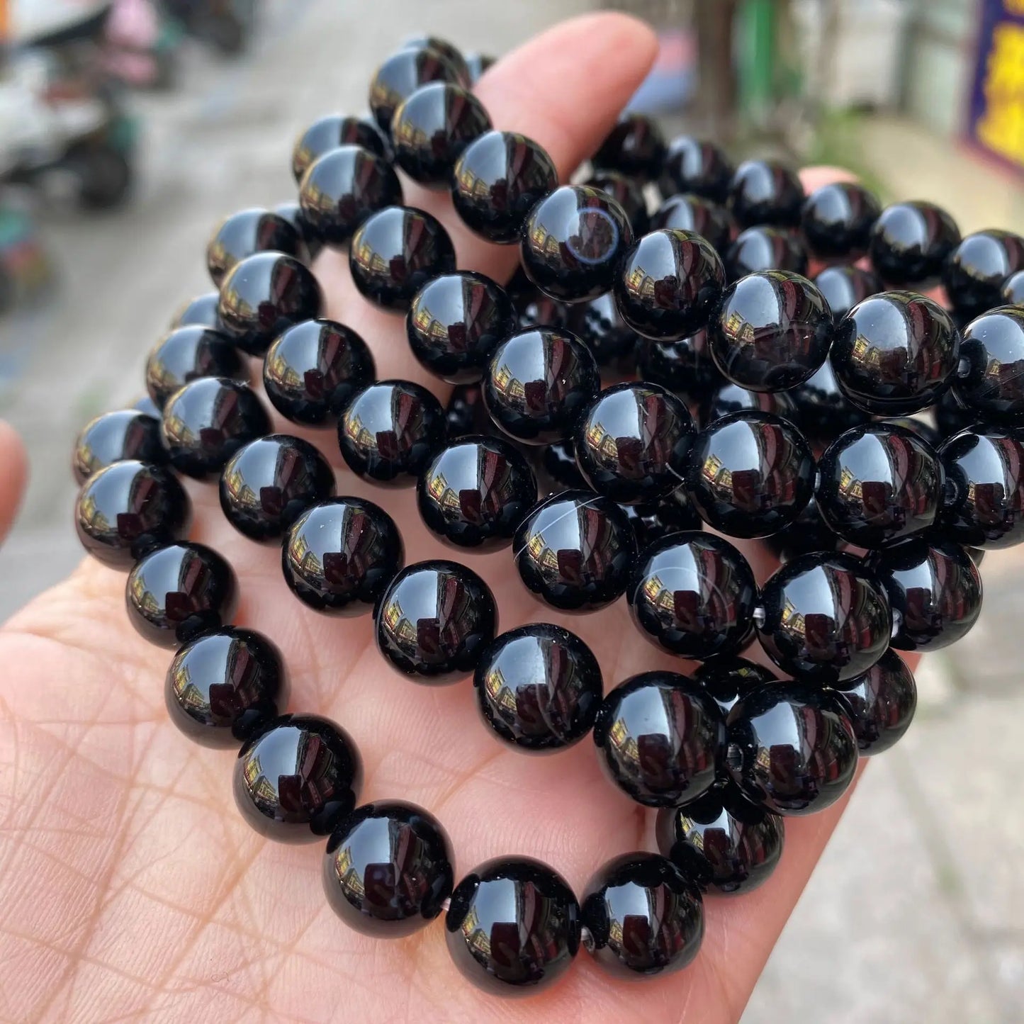 Hemasa Black Onyx  Beads  Natural Stone  Beads Bracelets