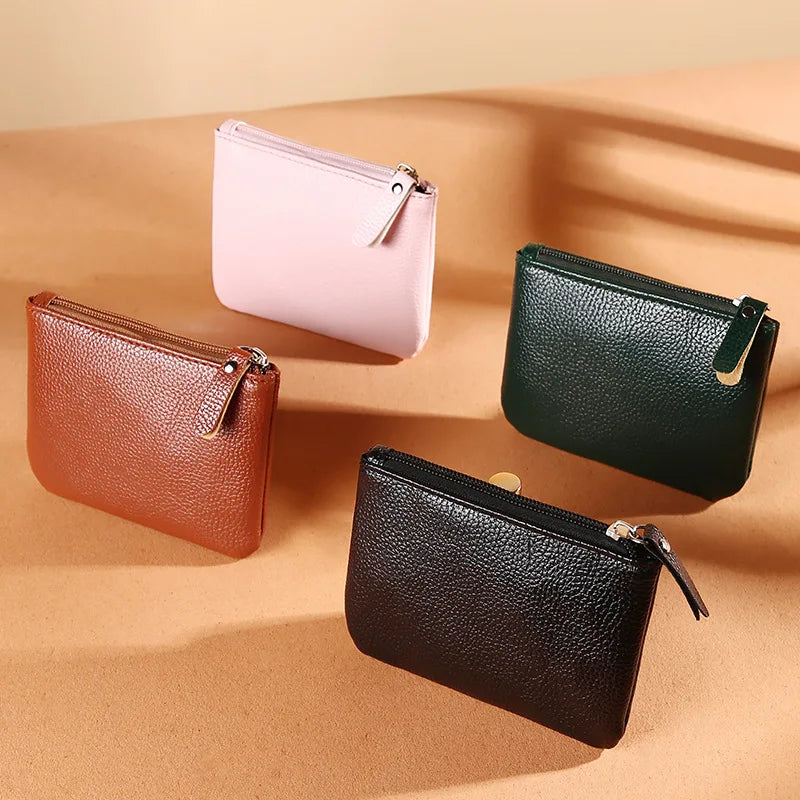 Pu Leather Coin Purse Money Change Key Earbuds Credit Card Holder for Kids Girl Women Men Small Mini Short Coin Wallet Bags