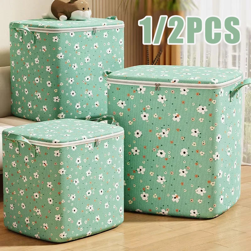 Large Capacity 220L Oxford Fabric Storage Box Modern Rectangle Home Wardrobe Clothing Organizer Clothes Quilt Blanket