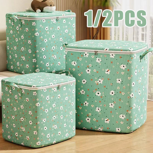 Large Capacity 220L Oxford Fabric Storage Box Modern Rectangle Home Wardrobe Clothing Organizer Clothes Quilt Blanket