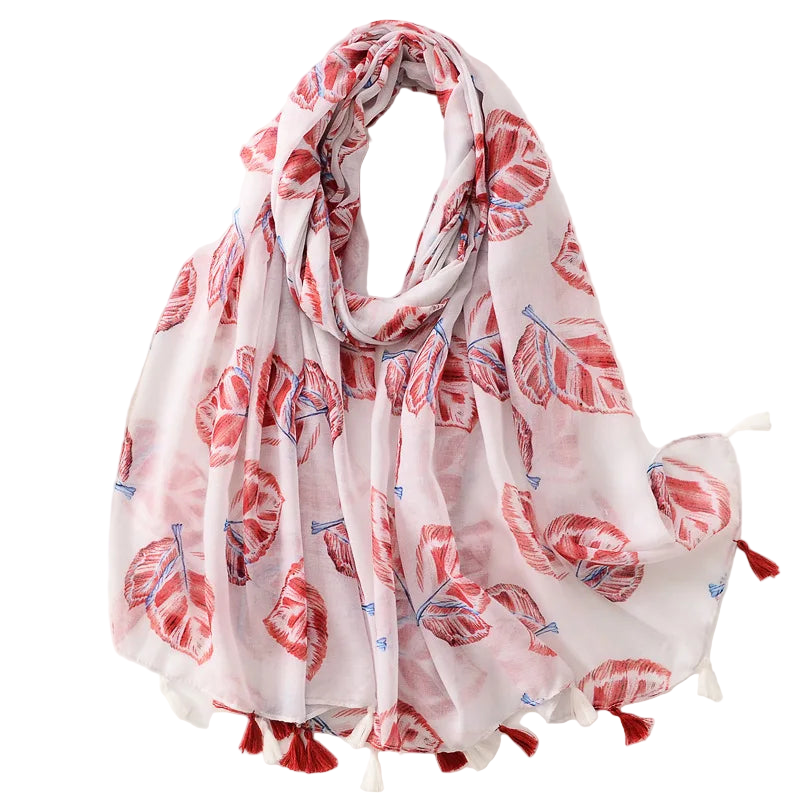 Tejesa Woman Shawl Fashion Design Tassel Cotton Scarf  /Floral Print Ladies Scarves