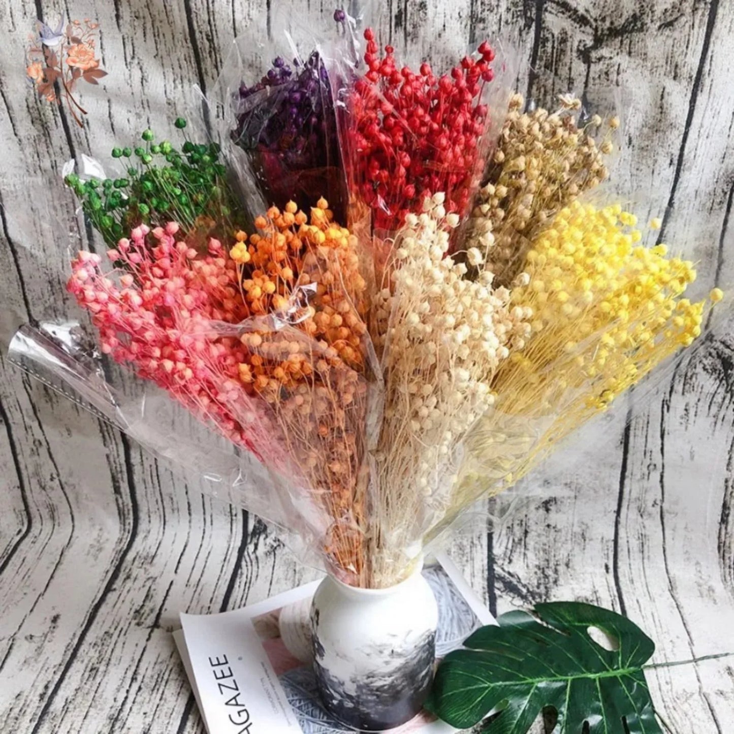 Natural Dried Flowers Linen Grass Bouquets Preserved Real Plants for Home Room Decor DIY Material Wedding Decoration Epoxy Resin