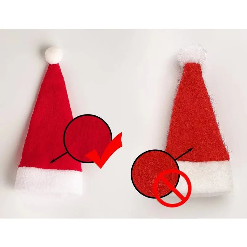 Hemasa Merry Christmas Tableware Bag Holder Christmas Hat Fork Knife Cutlery Bag Christmas Decorations for Home
