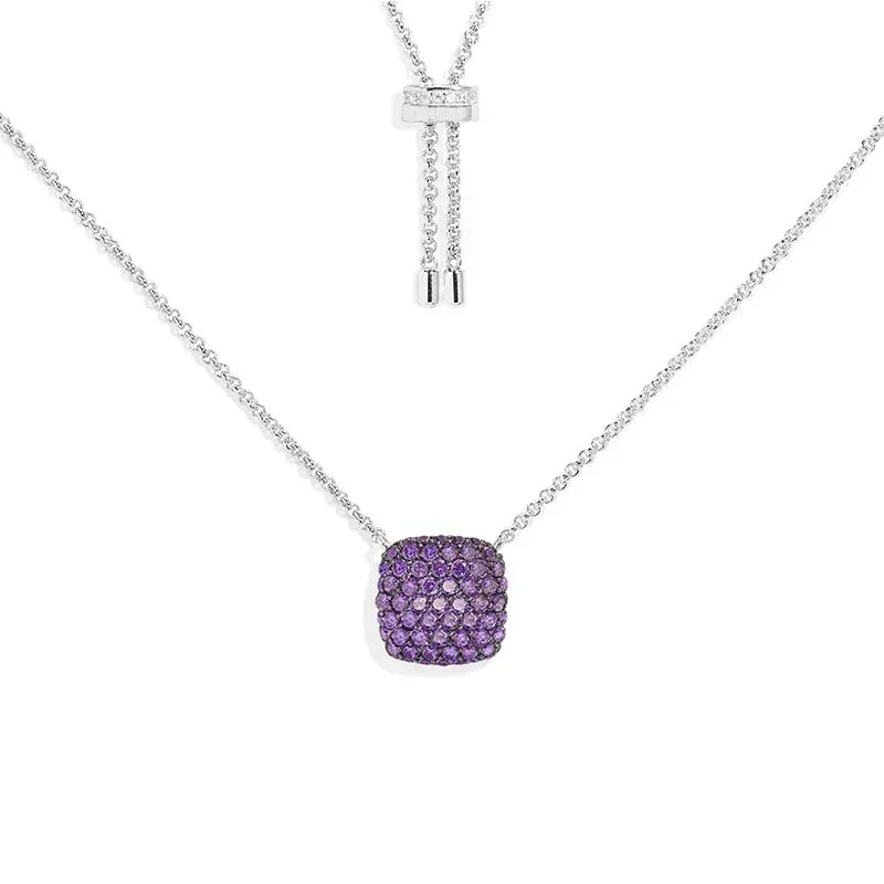 Tejesa 925 Silver December 2023 New Magenta Green Purple Diamond Earrings Necklace Bracelet Ring For Women Luxury Designer Jewelry