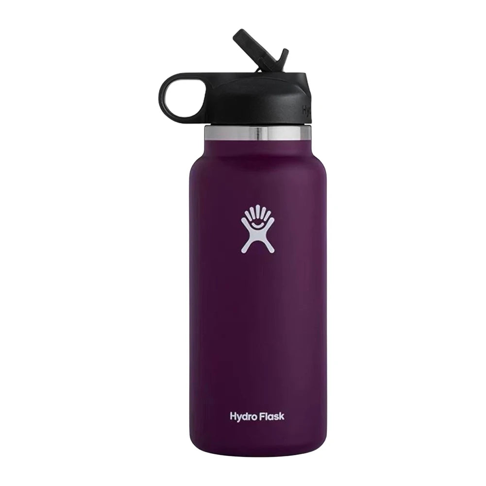 Hemasa 40oz Sports Water Bottle Insulated Vacuum Water Bottle Flex Cap Straw Lid Stainless Steel Vacuum Flask for Coffee Tea and Drinks