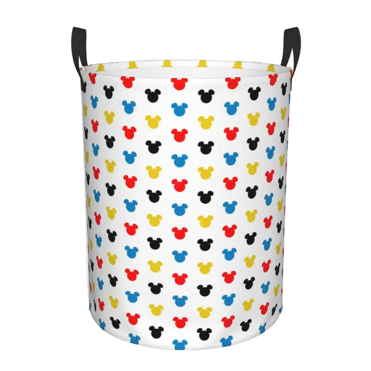 Tejesa  Mickey Mouse Cartoon Pattern Laundry Basket Collapsible Clothes Hamper for Nursery Kids Toys Storage Bin