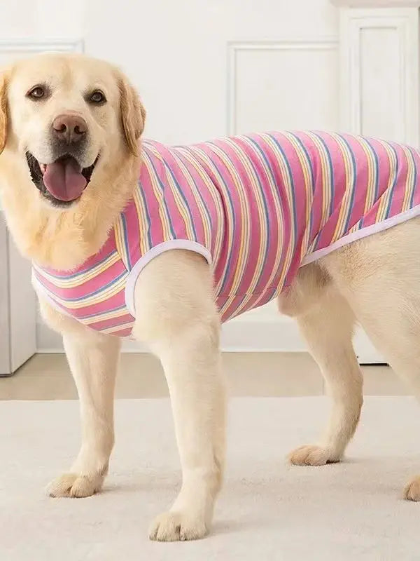 Summer sleeveless vest for medium and large dogs, summer pet pajamas and home clothes, which can be applied to various medium an
