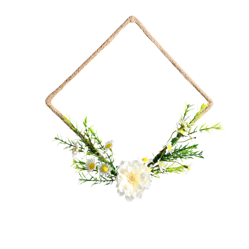 Hemasa Artificial Wreath Flower Garlands Spring Wreath Weeding Decorations Easter Wreath for Front Door Farmhouse /Wall Decor /Home Decor