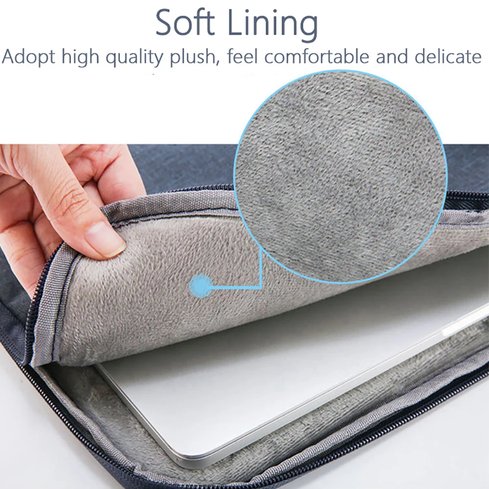 Tejesa Portable Laptop Sleeve Bag Soft Cover 11 12 13 14 15 15.6 16 Inch for Macbook Huawei Xiaomi HP Dell Lenovo Laptop Sleeve Handbag