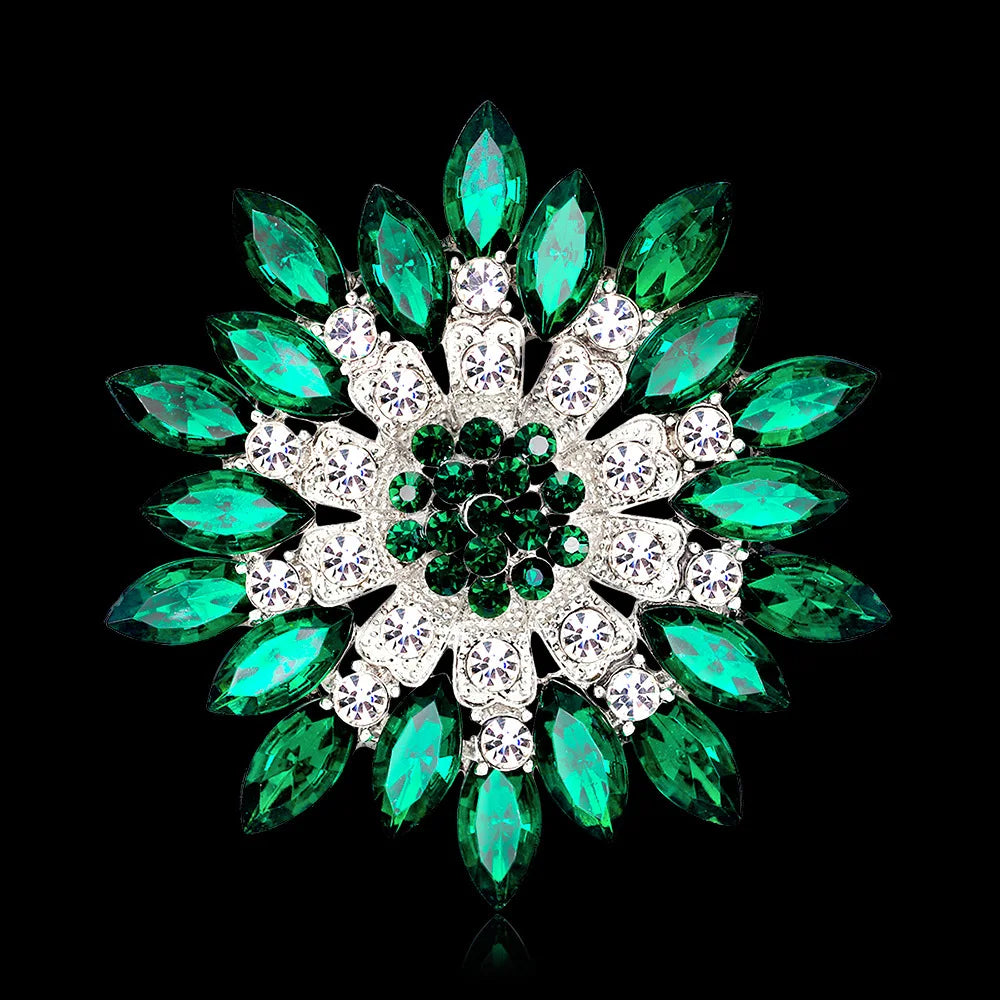 Sunflower Women's Brooch Jewelry New Fashion Retro Fashion Flower Brooch Crystal Rhinestone Jewelry Wedding Date Party Gifts