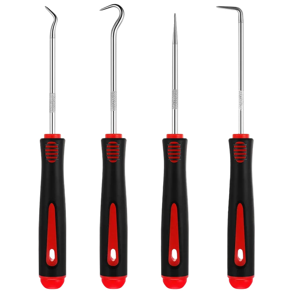 Tejesa 4 in 1 Car Auto Vehicle Oil Seal Screwdrivers Set O-Ring Seal Gasket Puller Remover Pick Hooks Tools Sealing Repair Tools