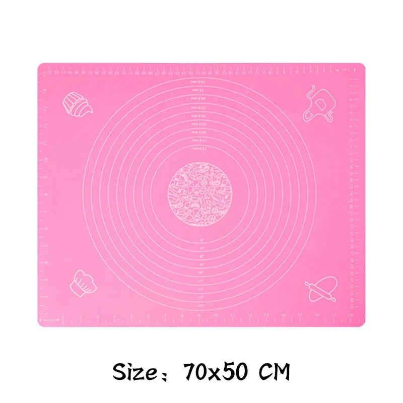 Tejesa 70/64/40Cm Silicone Kneading Dough Mat / Nonstick Cookie Cake Baking Mat /Fondant Pizza Biscuit Rolling Pad
