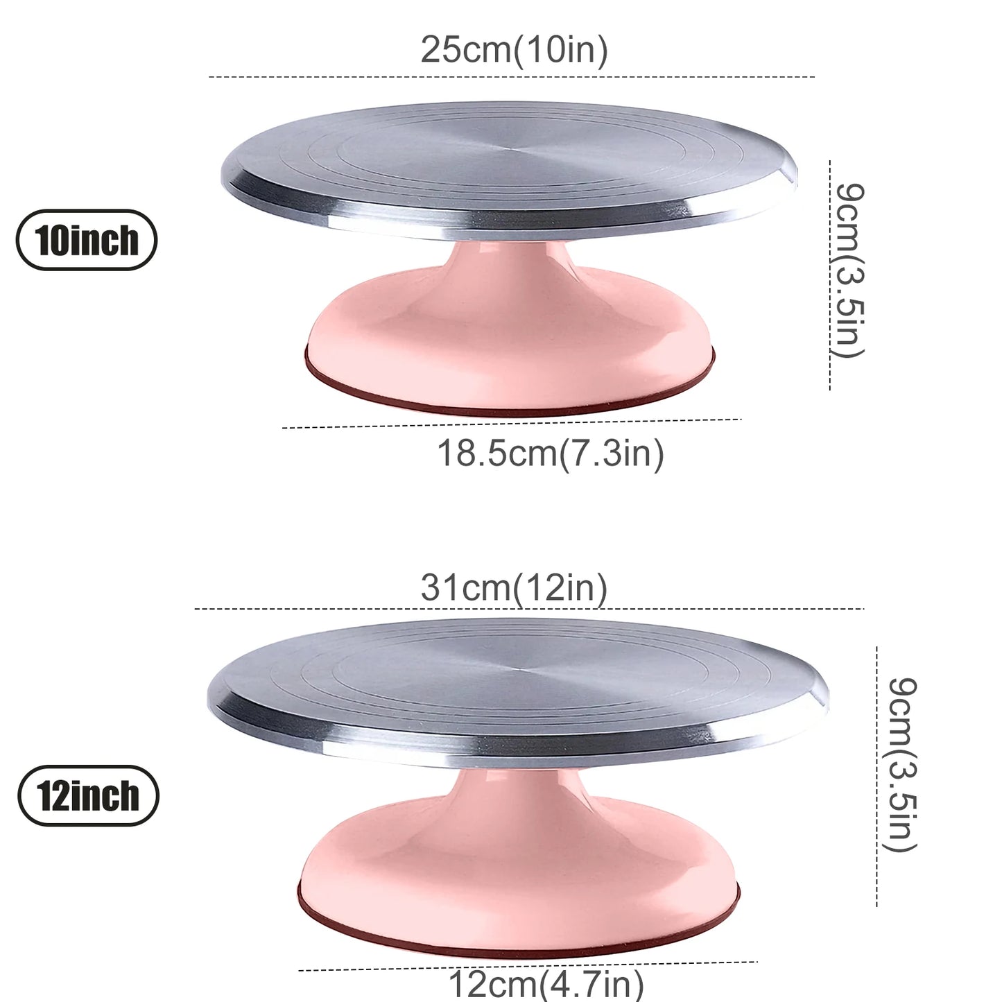 Hemasa Cake Turntable Cake Decorating Table Household Baking Tools  / Decorating Turntable 10 Inch/12 Inch