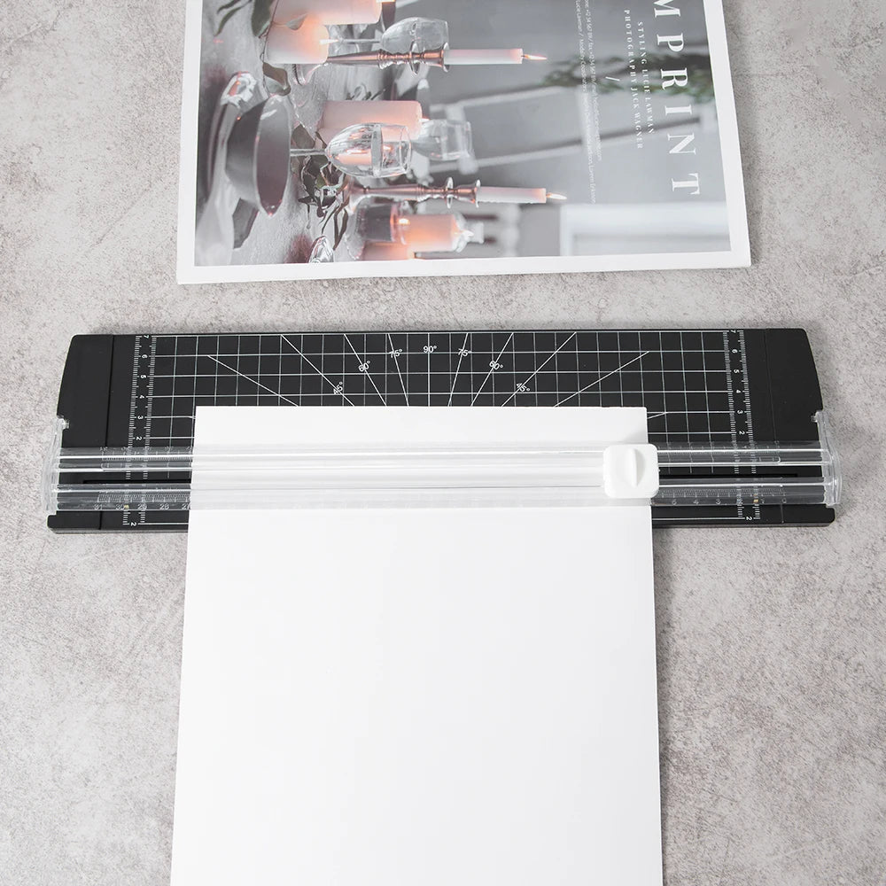 Hemasa 1PC A4 Paper Cutter Safety Protection And Side Ruler Scrapbooking Tool For Handmade Paper, Coupons, Labels