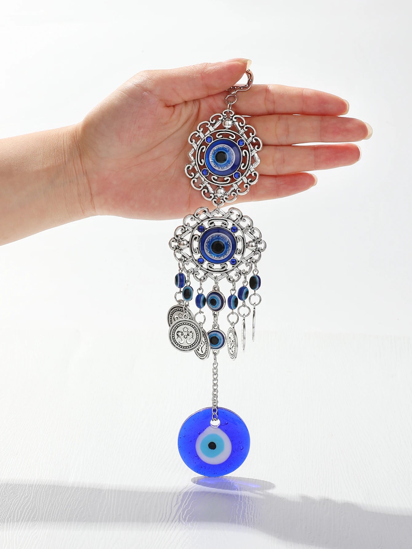 Heamsa Evil Eye Hanging Wall Decor Mental Wall Art Garden Decoration Outdoor Home Decoration Accessories
