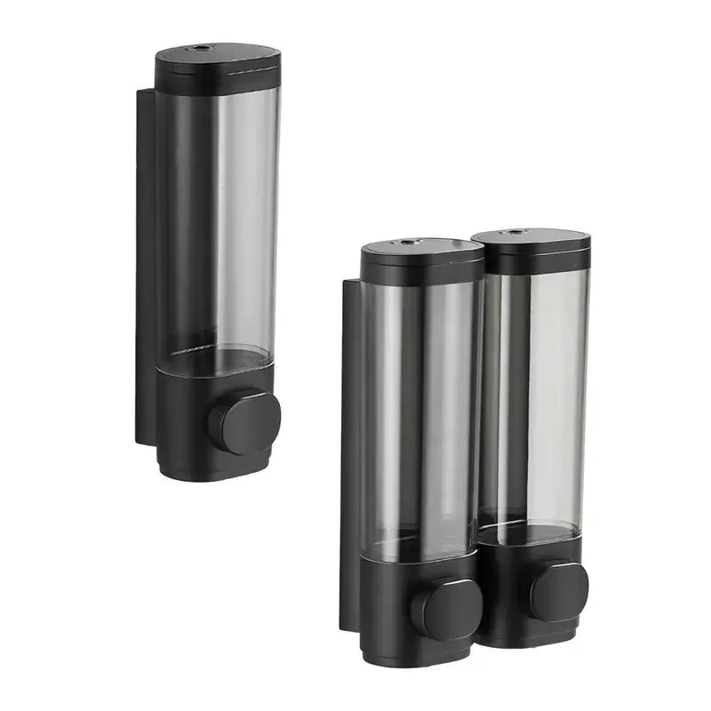 Tejesa Bathroom Hotel-Style Washing and Protecting Dispenser Set / Drill-Free  / Shower Gel/Shampoo Dispenser + Cleaning St