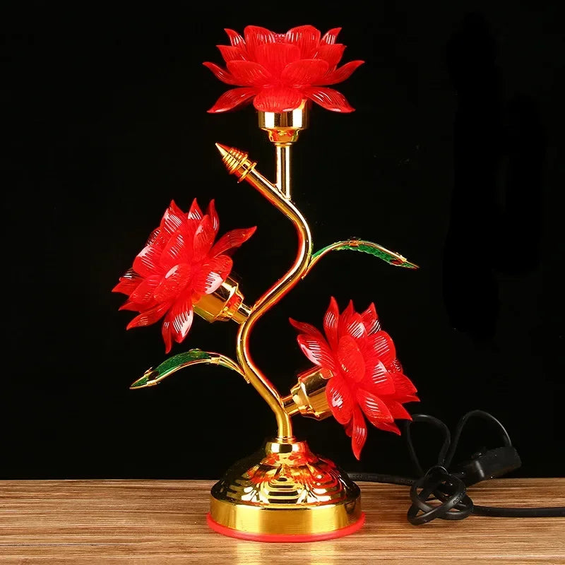 1 Pc Buddha Lotus Simulated Candlestick  Buddhist Hall and Buddhist  Utensils Living Room Home Decor Feng Shui Decoration