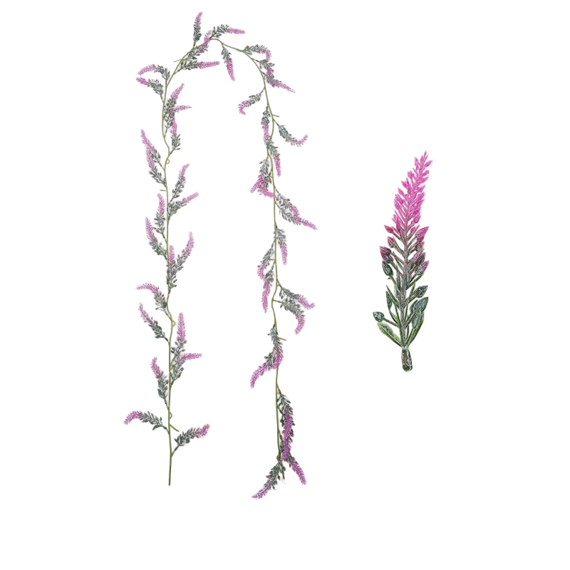 Tejesa 6.5FT Artificial Lavender Garland for Mantle Lavender Flower Vine Rustic Wedding Arch Stair Party Home Table Decoration