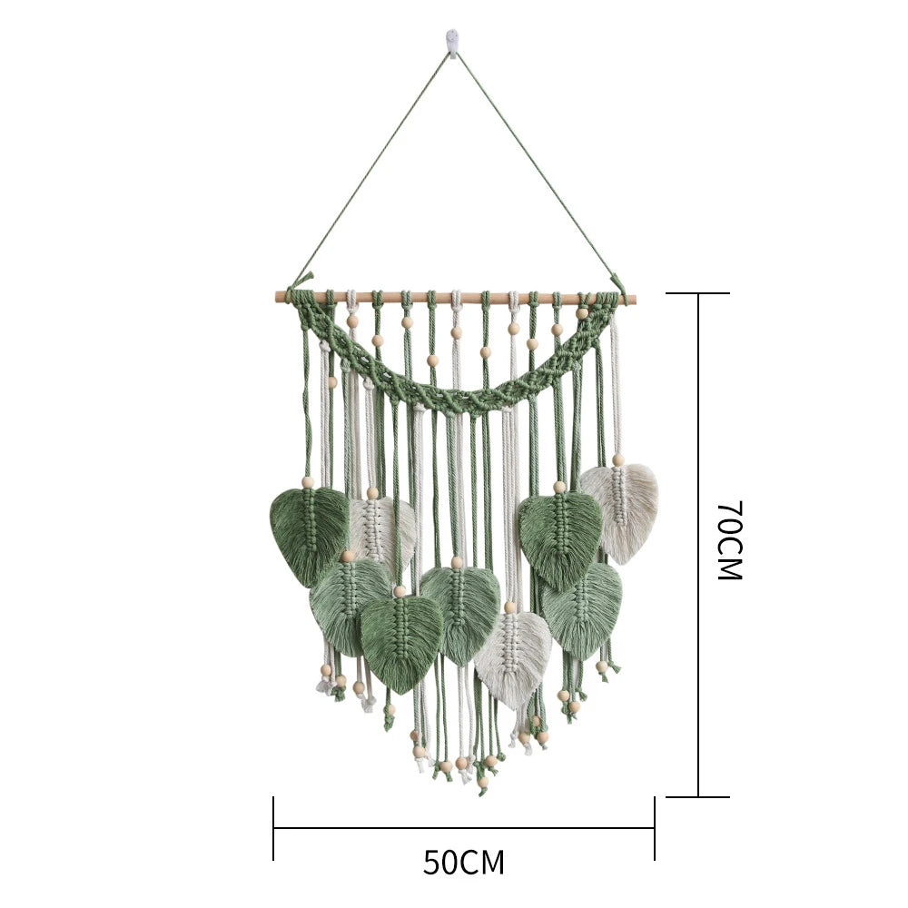Hemasa Leaf Macrame Wall Hanging /Boho Woven Wall Tapestry