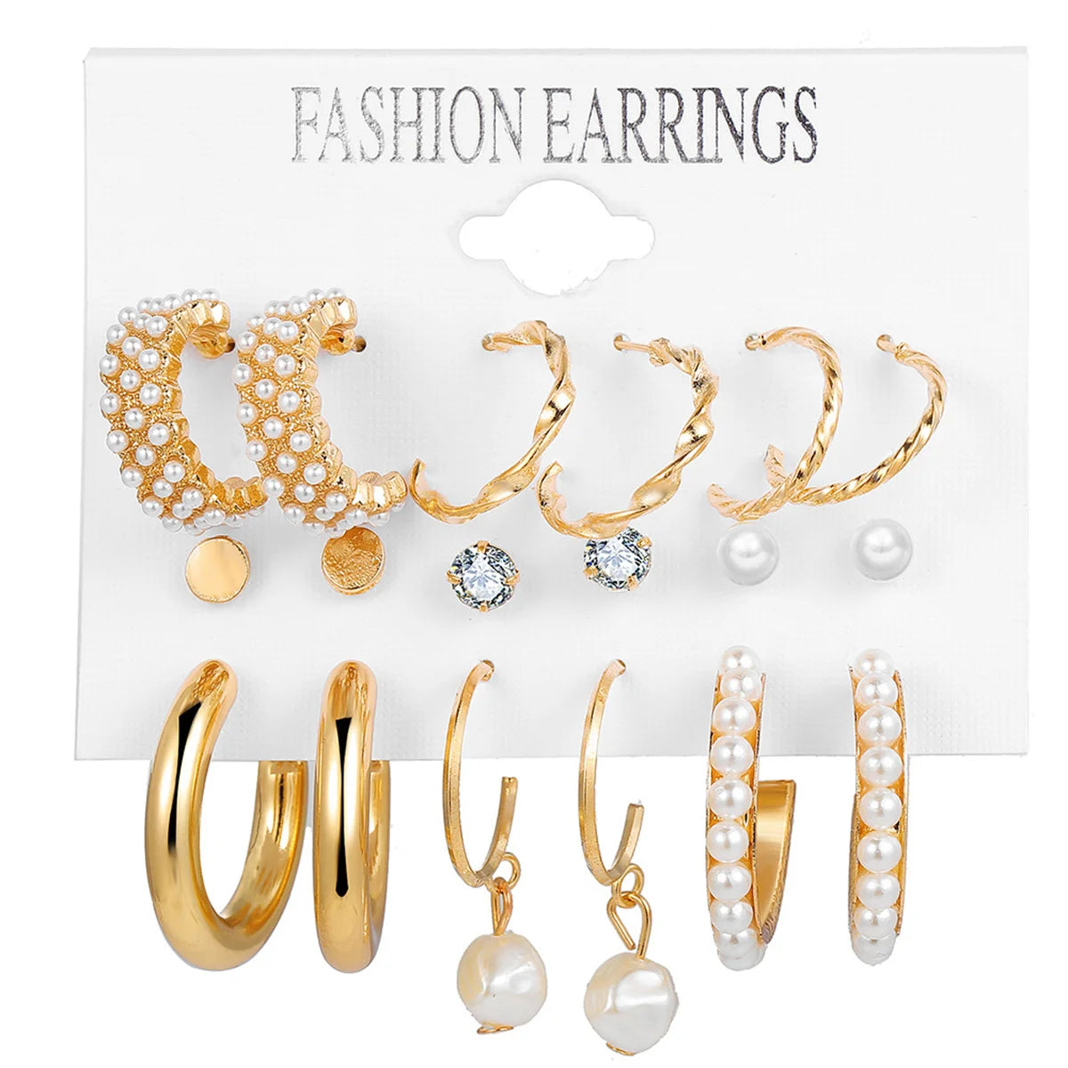 Hemasa Acrylic Dangle   Pearl Twist Hoop Earrings for Women