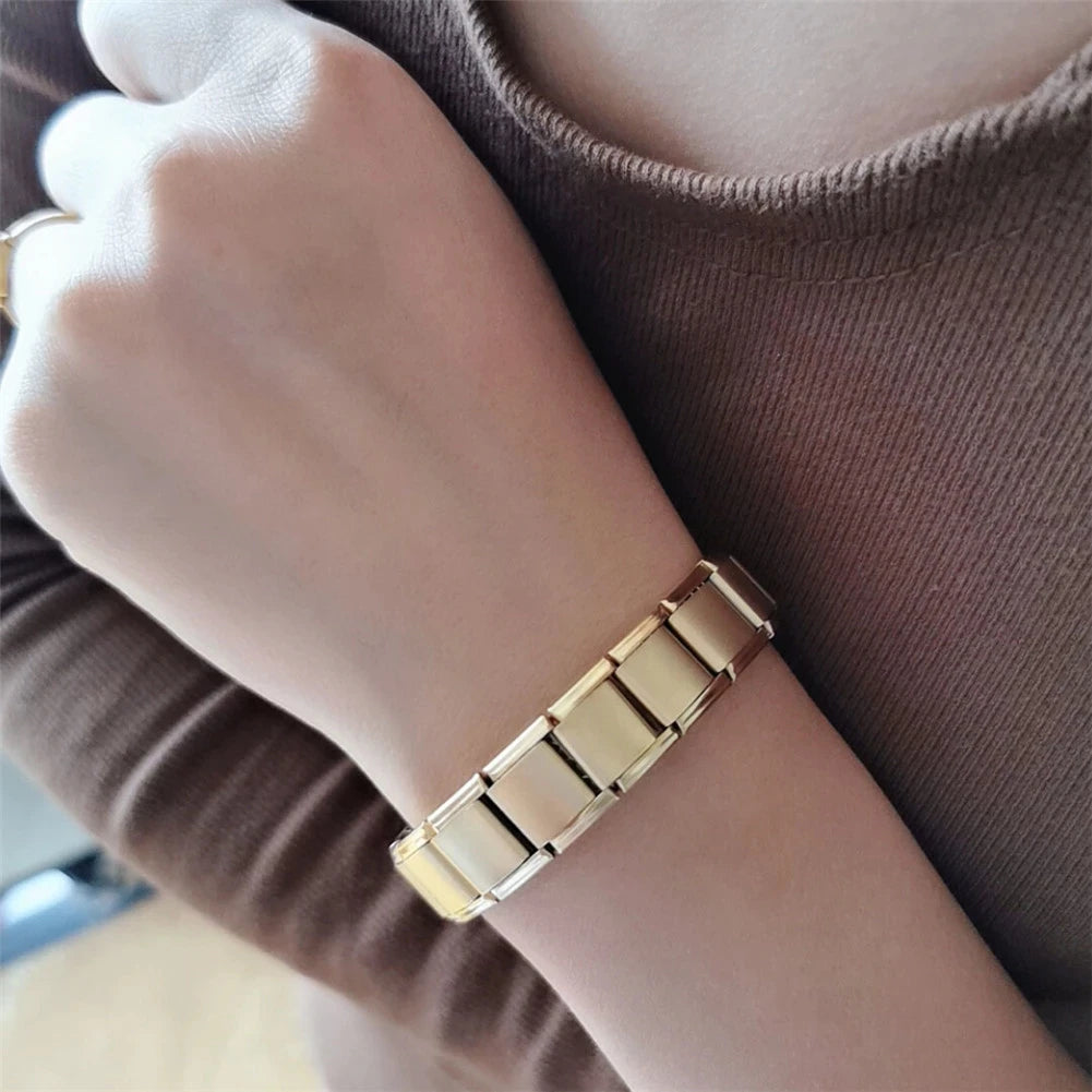 Hemasa  Stainless Steel Elastic Magnetic Bracelets For Women