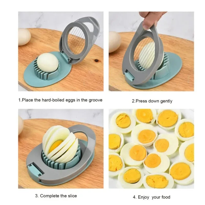 1PC Multipurpose Stainless Steel Wire Egg Slicer,Egg Slicer For Hard Boiled Eggs, Aluminium Egg Cutter , Fruit Garnish Slicer