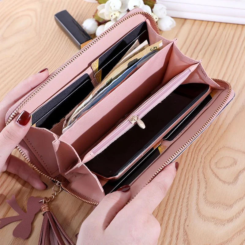 Large Capacity Simple Long Ladies Wallet Multiple Card Slots Fashionable Mobile Phone Bag Coin Purse Urban Style
