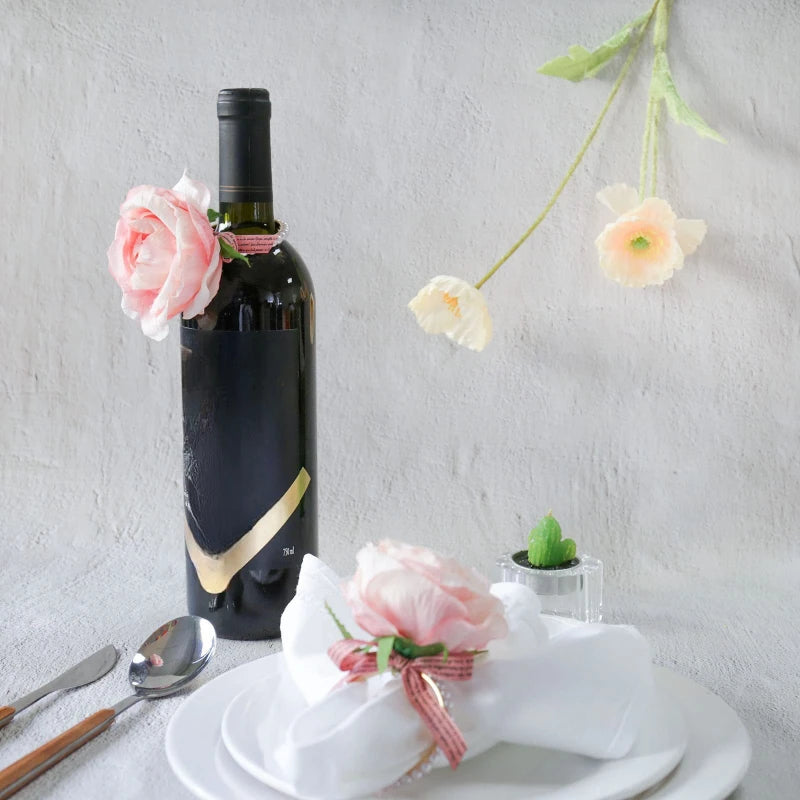 Hemasa 8 pcs napkin Rings for  wedding party dining Table decoration