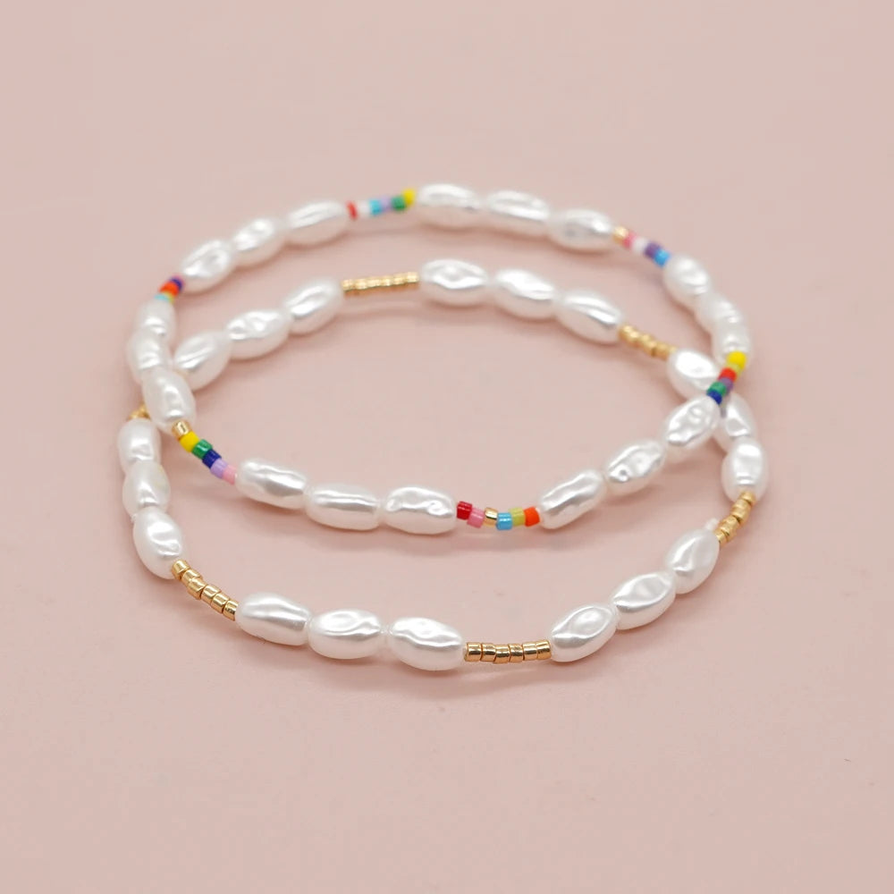 Go2boho New In Minimalist Thin Imitation Pearl Bead Bracelet Summer Fashion Chic Women Jewelry