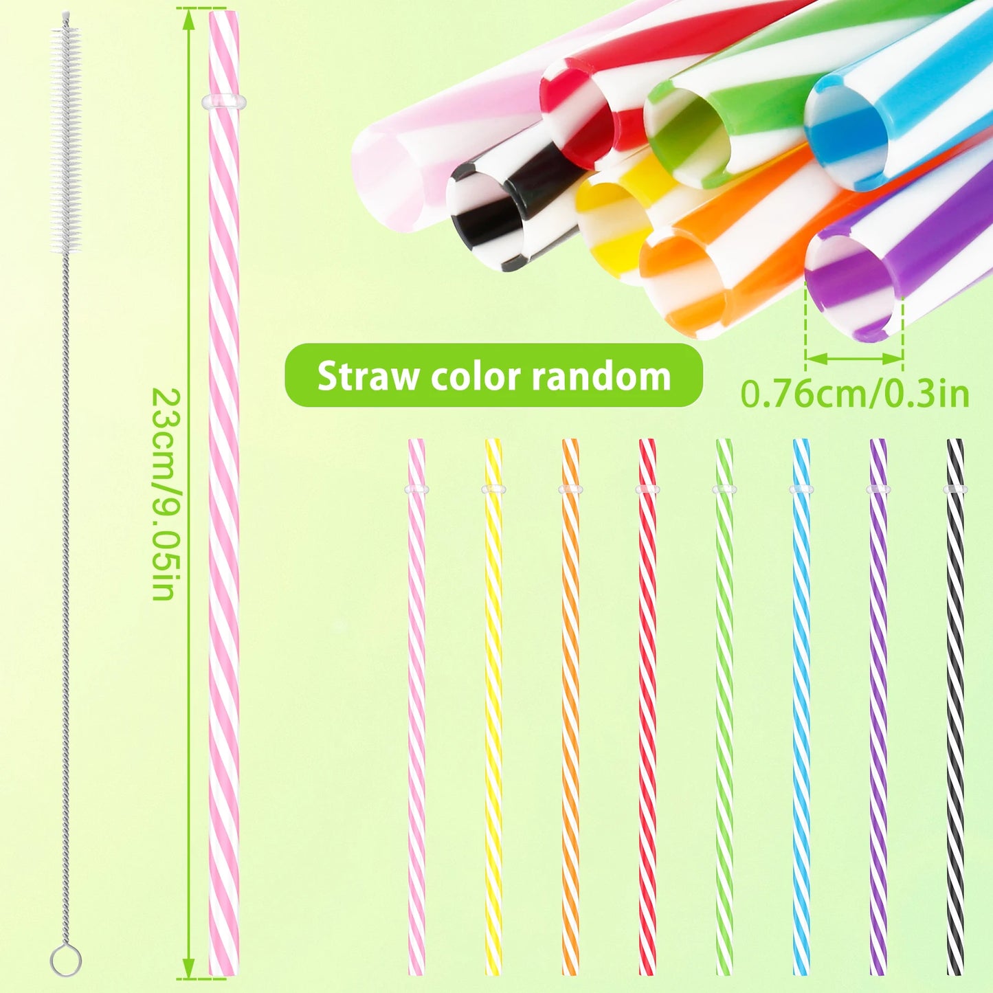Tejesa 24/10Pcs Multicolor Drinking Straws Reusable Drinking Straws Beverage Bar Straws Wedding Decor Kitchen Beverage Party Supplies