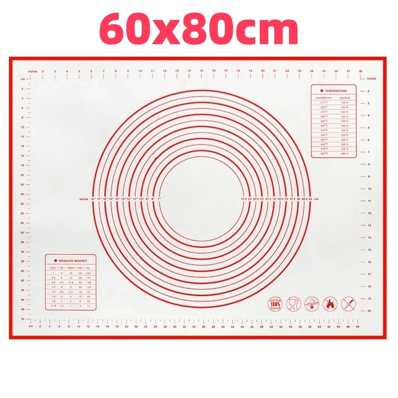 Hemasa Silicone Baking Mat Kneading Pad Dough Mat Pizza Cake Dough Maker Kitchen Cooking Grill Non-Stick Gadgets Bakeware Pastry Mat