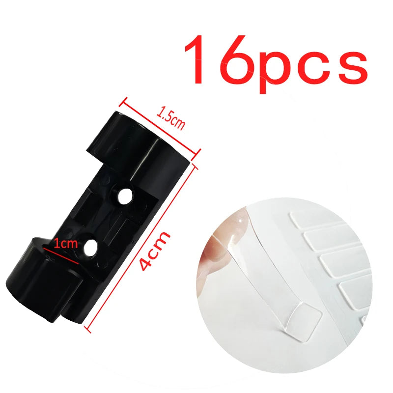 20pcs Adhesive Cable Clip Cable Manager Wire Management Organizer For Desk Office Car Home Wire Clip Clamp Self-Adhesive Sticker