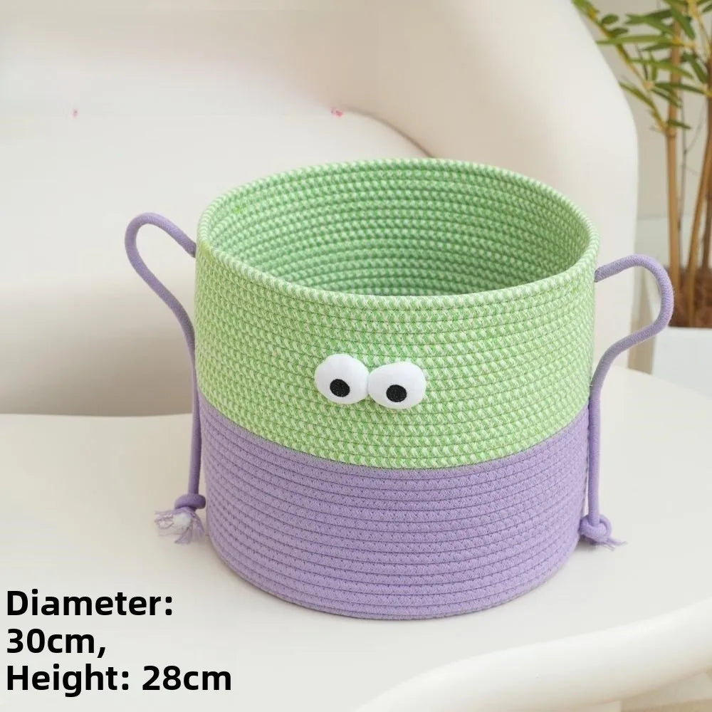 Tejesa Cartoon Monster Sna Basket Living Room Office Desktop M Organizer Toy Storage Basket Cotton Material Fly Use