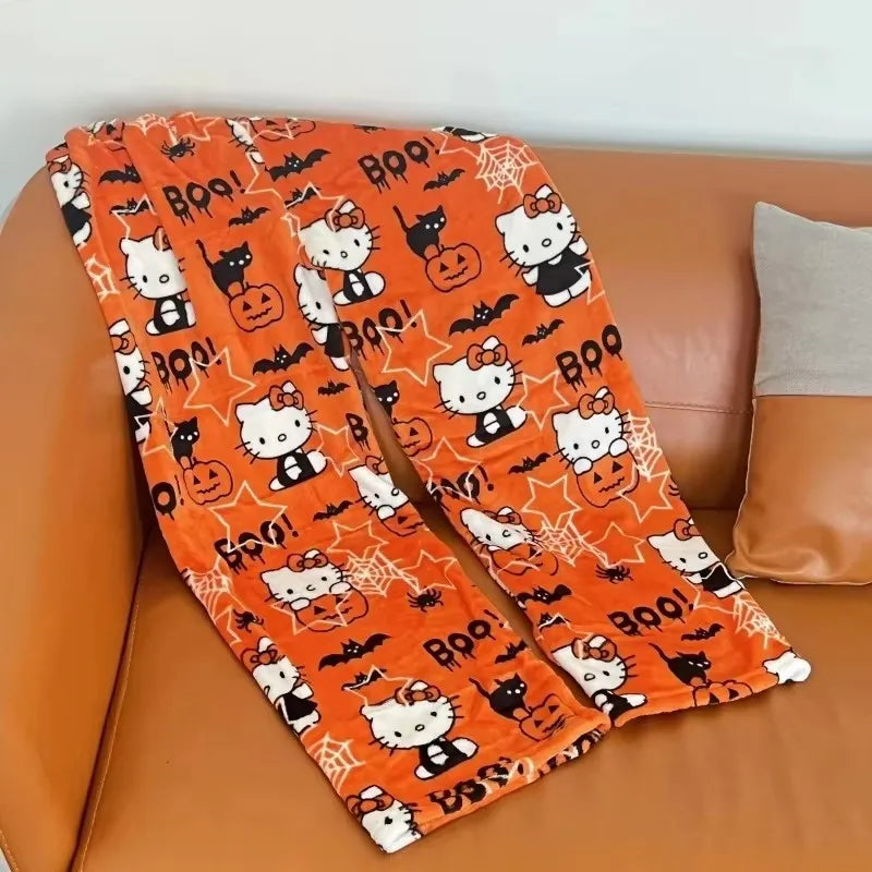 Hemasa  Hello Kitty Pajama Halloween Flannel Fashion Trousers for women