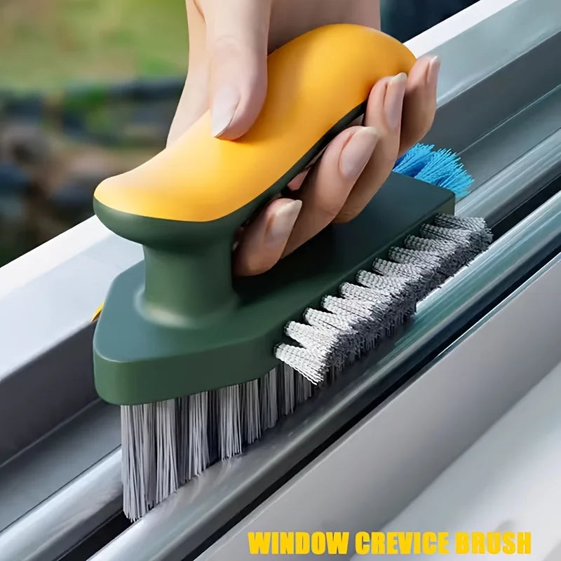 Tejesa 4 in 1 Brush Squeegee for Gap Groove Cleaning Tool Glass Scraper Kitchen Bathroom Floor Tire Cleaner Brushes Home Cleaning Brush