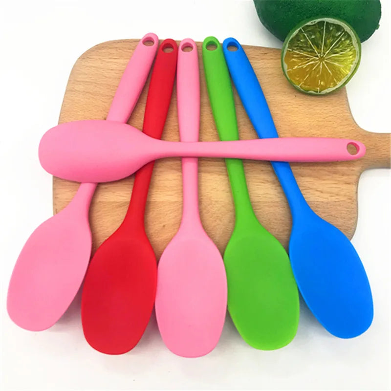Hemasa  Silicone Spoon Cake Putty Bakeware Large Unity Spoon Utensil Butter Cooking Silicone Spatula for Kitchen Gadgets