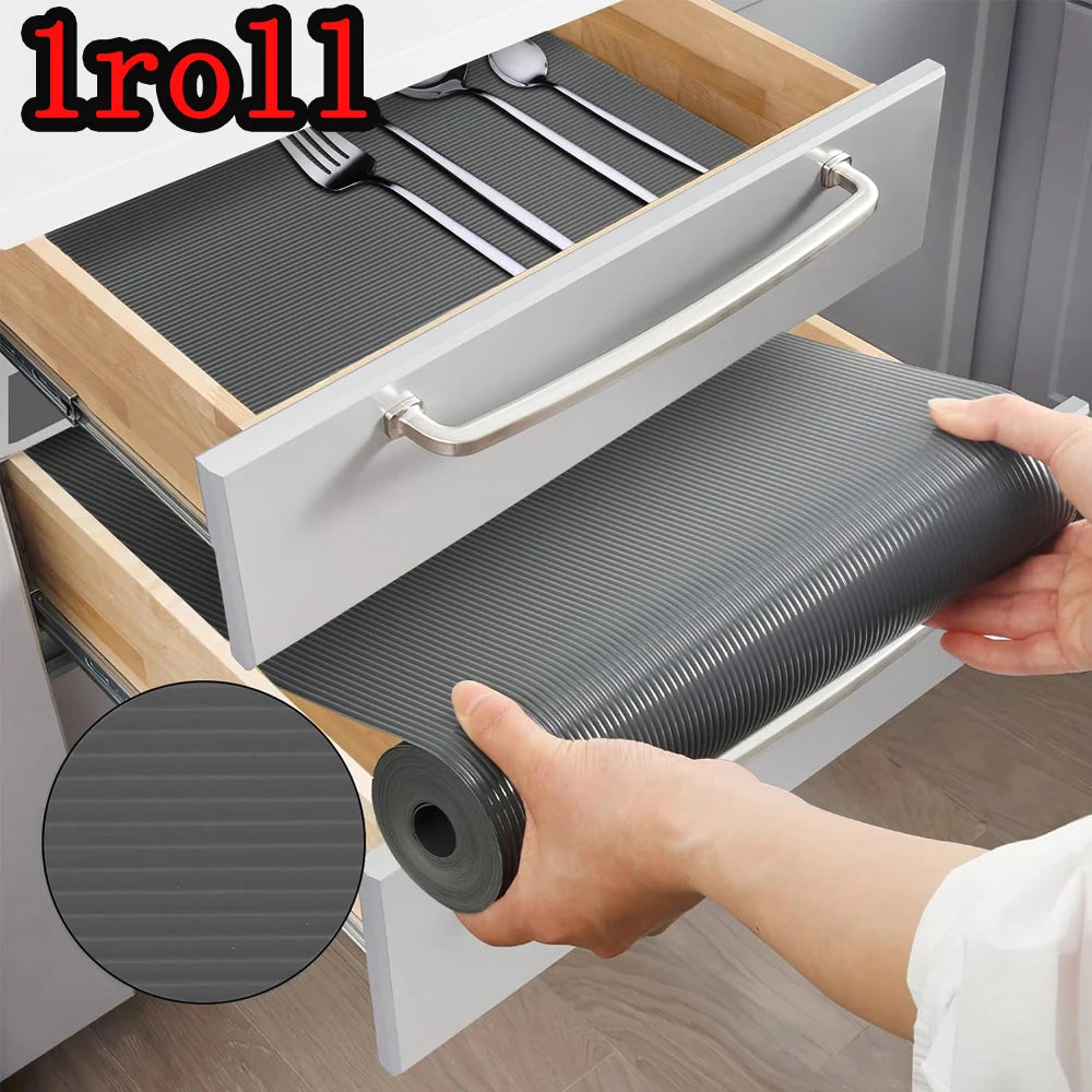 Tejesa 30x130CM Non-Adhesive Kitchen Cabinets Shelf Liner Non-slip Waterproof Drawer Liners for Cupboard Dresser Bathroom Kitchen