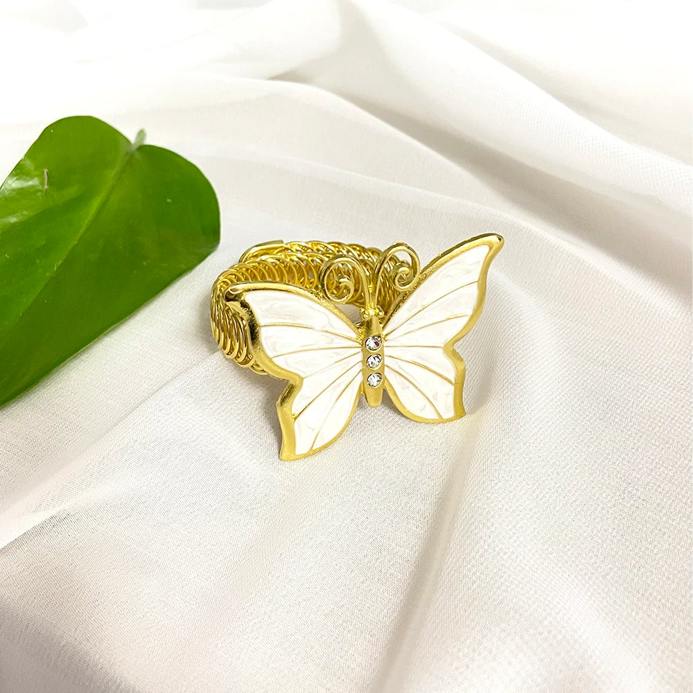 2Pcs Butterfly Curtain Tiebacks Durable Metal Curtain Buckles for Home Bedroom Office Decorative Curtain C03